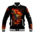 Fire Skull Baseball Jacket Dead Fire Skeleton Scream - Wonder Print Shop