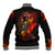 Fire Skull Baseball Jacket Dead Fire Skeleton Scream - Wonder Print Shop