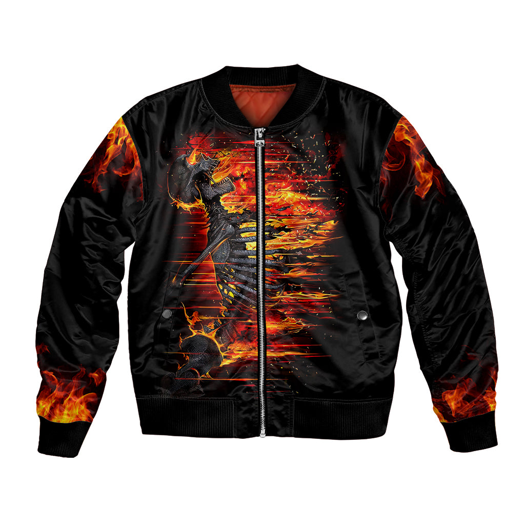 Fire Skull Bomber Jacket Dead Fire Skeleton Scream - Wonder Print Shop