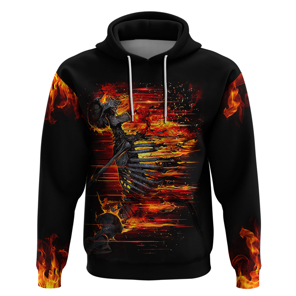 Fire Skull Hoodie Dead Fire Skeleton Scream - Wonder Print Shop