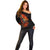 Fire Skull Off Shoulder Sweater Dead Fire Skeleton Scream - Wonder Print Shop