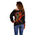 Fire Skull Off Shoulder Sweater Dead Fire Skeleton Scream - Wonder Print Shop