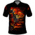 Fire Skull Polo Shirt Dead Fire Skeleton Scream - Wonder Print Shop