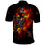 Fire Skull Polo Shirt Dead Fire Skeleton Scream - Wonder Print Shop