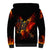 Fire Skull Sherpa Hoodie Dead Fire Skeleton Scream - Wonder Print Shop