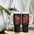 Fire Skull Tumbler With Handle Dead Fire Skeleton Scream