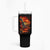 Fire Skull Tumbler With Handle Dead Fire Skeleton Scream