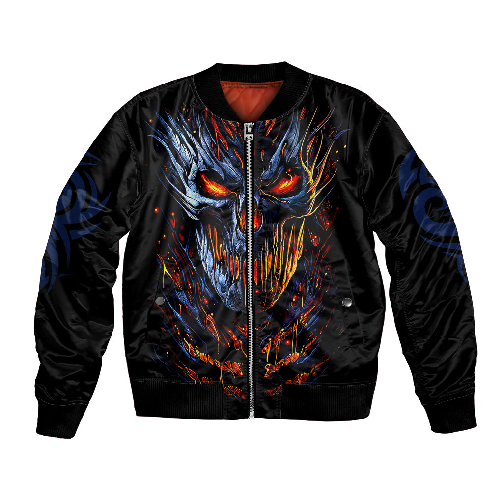 Devil Skull Bomber Jacket Devil Face Scream - Wonder Print Shop