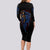 Devil Skull Long Sleeve Bodycon Dress Devil Face Scream - Wonder Print Shop