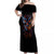 Devil Skull Off Shoulder Maxi Dress Devil Face Scream - Wonder Print Shop