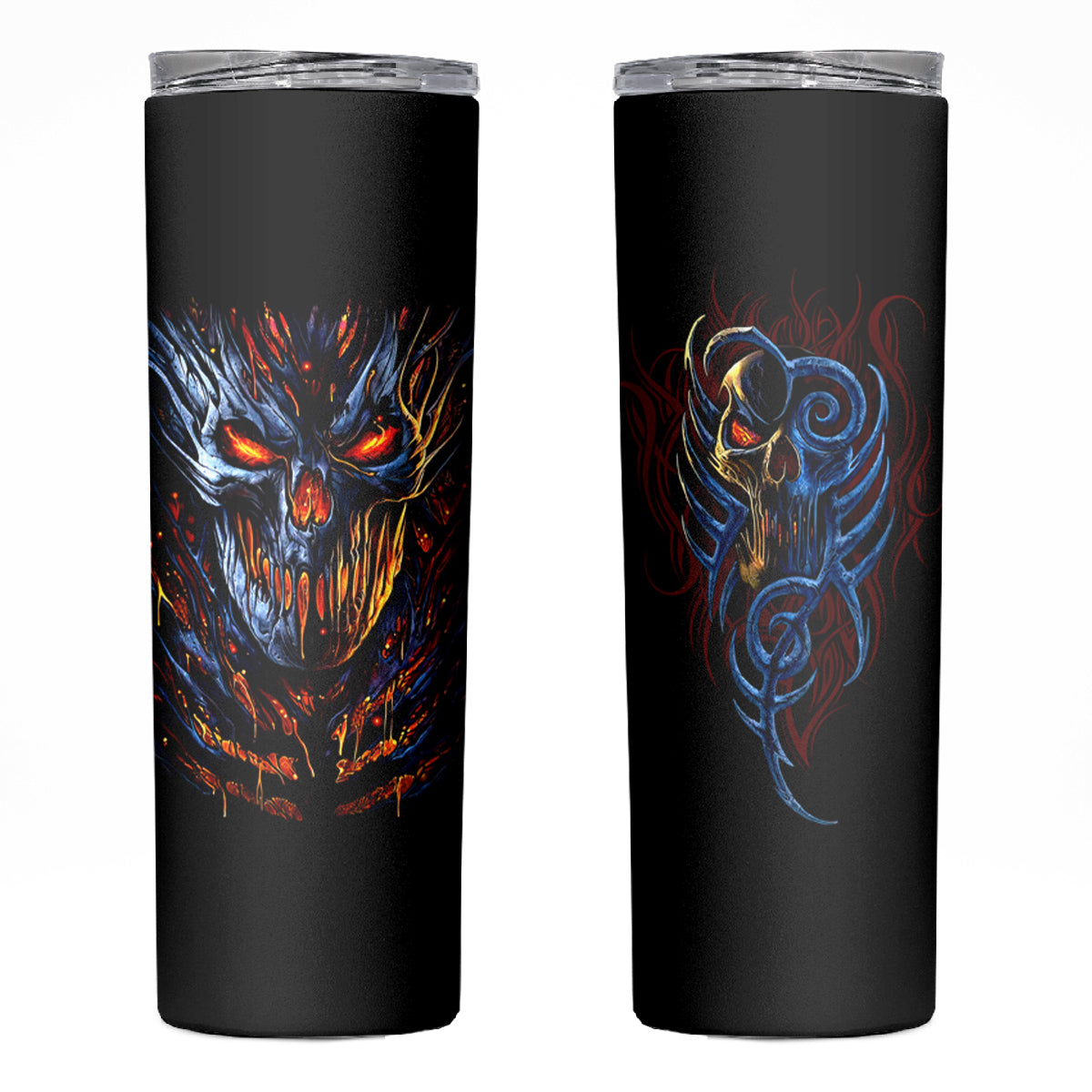 Devil Skull Skinny Tumbler Devil Face Scream