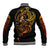 Tattoo Skull Baseball Jacket Golden Skull Face Tattoo - Wonder Print Shop