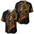 Tattoo Skull Baseball Jersey Golden Skull Face Tattoo - Wonder Print Shop