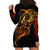 Tattoo Skull Hoodie Dress Golden Skull Face Tattoo - Wonder Print Shop