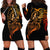 Tattoo Skull Hoodie Dress Golden Skull Face Tattoo - Wonder Print Shop