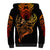 Tattoo Skull Sherpa Hoodie Golden Skull Face Tattoo - Wonder Print Shop