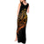 Tattoo Skull Tank Maxi Dress Golden Skull Face Tattoo - Wonder Print Shop