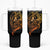 Tattoo Skull Tumbler With Handle Golden Skull Face Tattoo