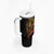 Tattoo Skull Tumbler With Handle Golden Skull Face Tattoo