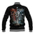 Warrior Skull Baseball Jacket Skull Warrior Viking - Wonder Print Shop