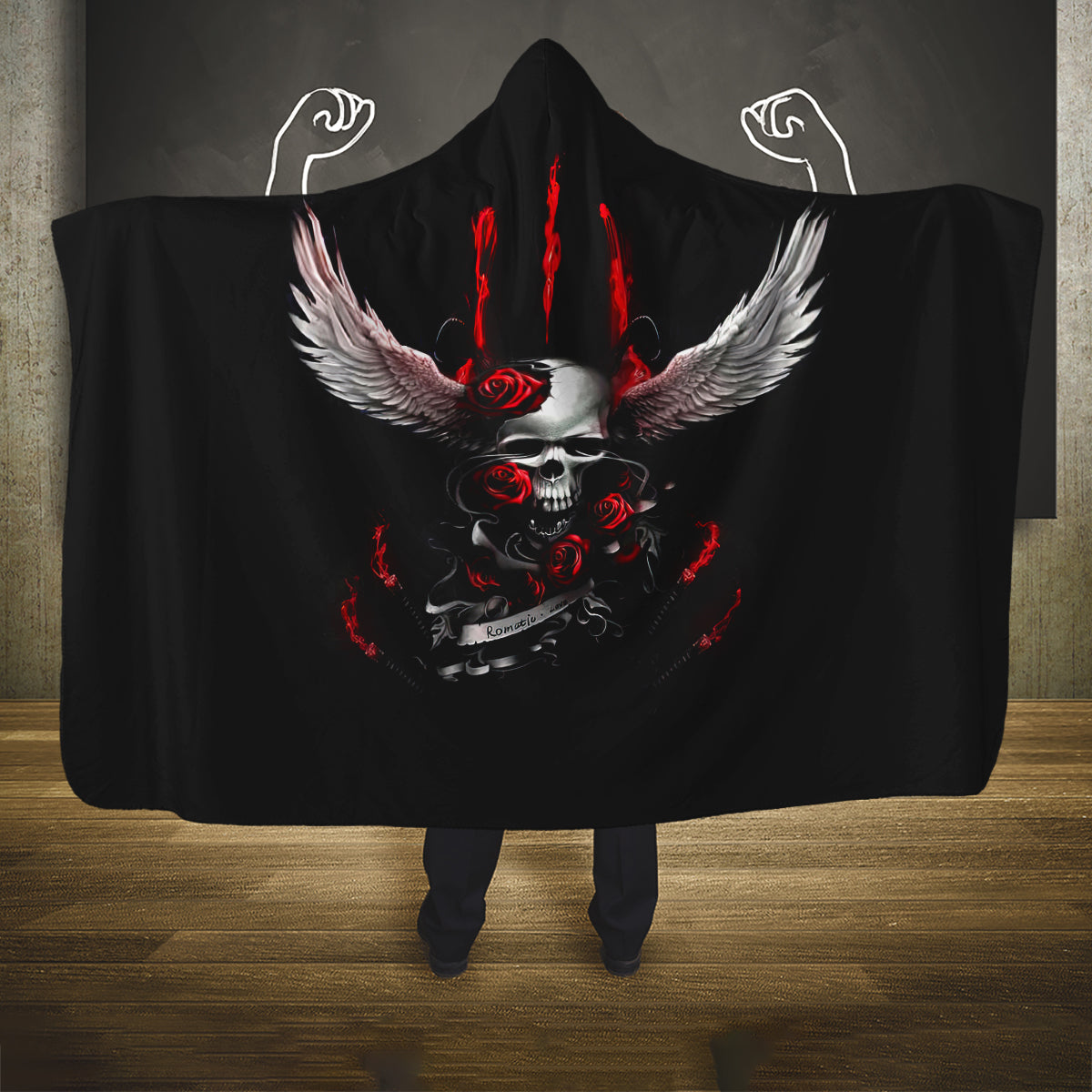 wings-rose-skull-hooded-blanket-romantic-rose-skull-wings