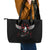 Wings Rose Skull Leather Tote Bag Romantic Rose Skull Wings - Wonder Print Shop