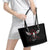 Wings Rose Skull Leather Tote Bag Romantic Rose Skull Wings - Wonder Print Shop