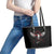 Wings Rose Skull Leather Tote Bag Romantic Rose Skull Wings - Wonder Print Shop