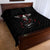 Wings Rose Skull Quilt Bed Set Romantic Rose Skull Wings - Wonder Print Shop