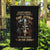 Warrior Skull Garden Flag The Warrior Replies Iam The Storm - Wonder Print Shop