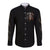 Warrior Skull Long Sleeve Button Shirt The Warrior Replies Iam The Storm - Wonder Print Shop