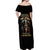 Warrior Skull Off Shoulder Maxi Dress The Warrior Replies Iam The Storm - Wonder Print Shop