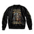 Warrior Skull Sleeve Zip Bomber Jacket The Warrior Replies Iam The Storm - Wonder Print Shop