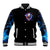 Fire Skull Baseball Jacket Your Demon Hide Under Your Bed - Wonder Print Shop