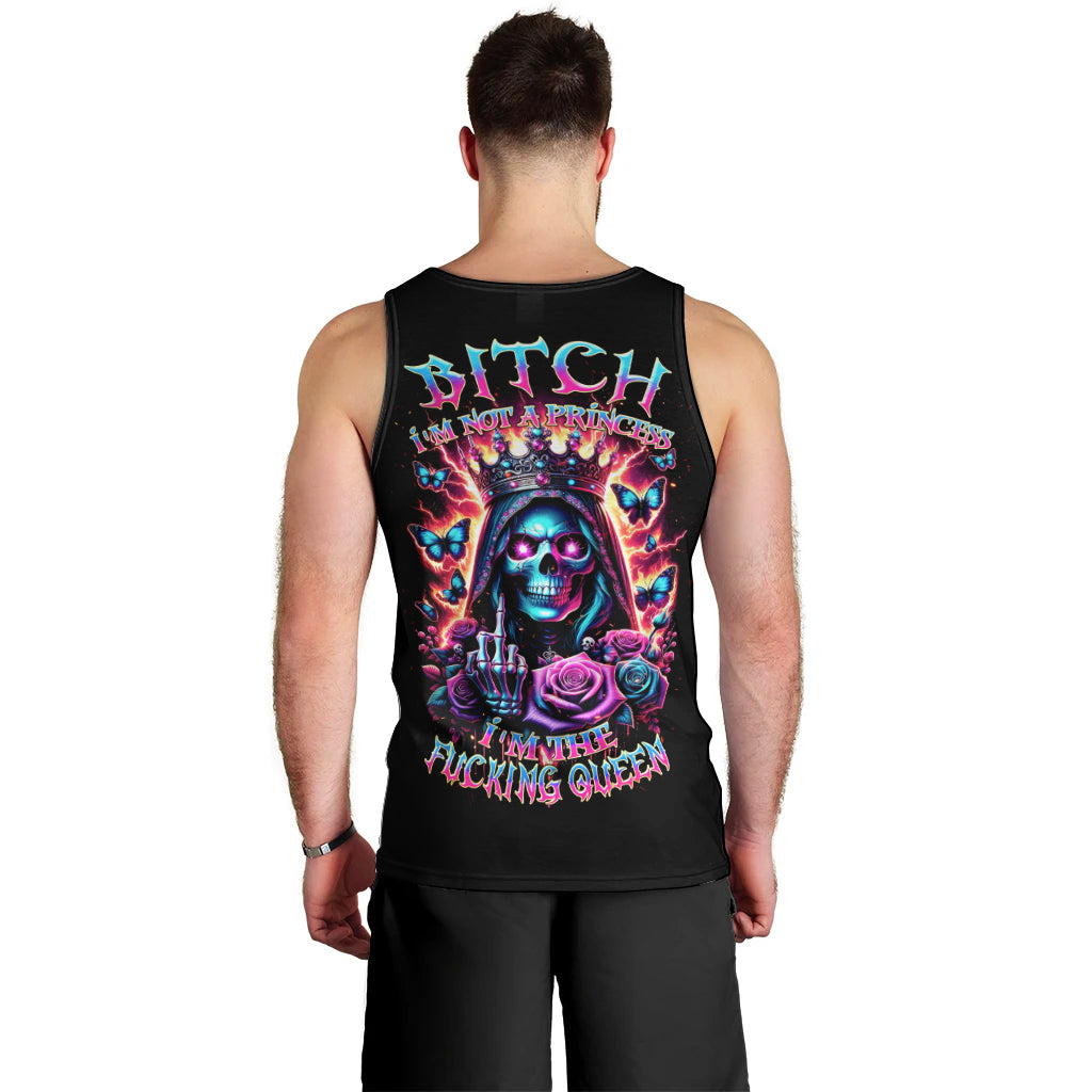 Thunder Skull Men Tank Top Bitch I'm Not A Princess I'm The Fucking Queen - Wonder Print Shop