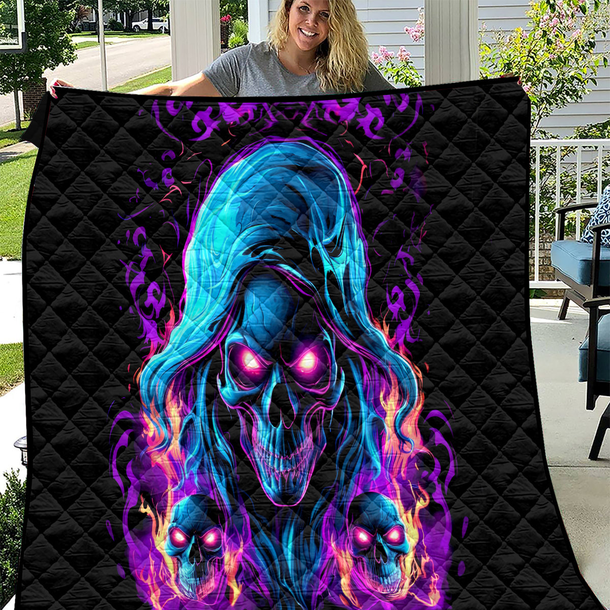 Flame Skull Quilt Did I Piss You Off That Great At Least I'm Doing Something Right