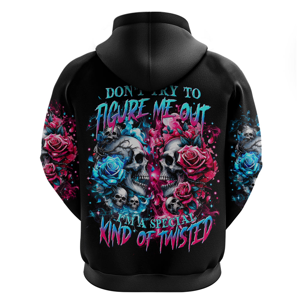 Couple Skull Zip Hoodie Don't Try To Figure Me Out I'm Special - Wonder Print Shop