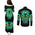 Flame Skull Couples Matching Puletasi and Long Sleeve Button Shirt Fuck You You Fuckin Fuck - Wonder Print Shop