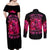 Flame Skull Couples Matching Off Shoulder Maxi Dress and Long Sleeve Button Shirt I Have 3 Sides Quite Sweet Funny Crazy And The Side You Never See - Wonder Print Shop