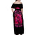 Flame Skull Family Matching Off Shoulder Maxi Dress and Hawaiian Shirt I Have 3 Sides Quite Sweet Funny Crazy And The Side You Never See - Wonder Print Shop