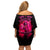 Flame Skull Family Matching Off Shoulder Short Dress and Hawaiian Shirt I Have 3 Sides Quite Sweet Funny Crazy And The Side You Never See - Wonder Print Shop