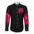 Flame Skull Long Sleeve Button Shirt I Have 3 Sides Quite Sweet Funny Crazy And The Side You Never See - Wonder Print Shop