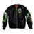 Reaper Skull Sleeve Zip Bomber Jacket I Think I Was Designed To Be Alone