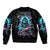 Rose Skull Sleeve Zip Bomber Jacket She Whispered Back Iam The Storm