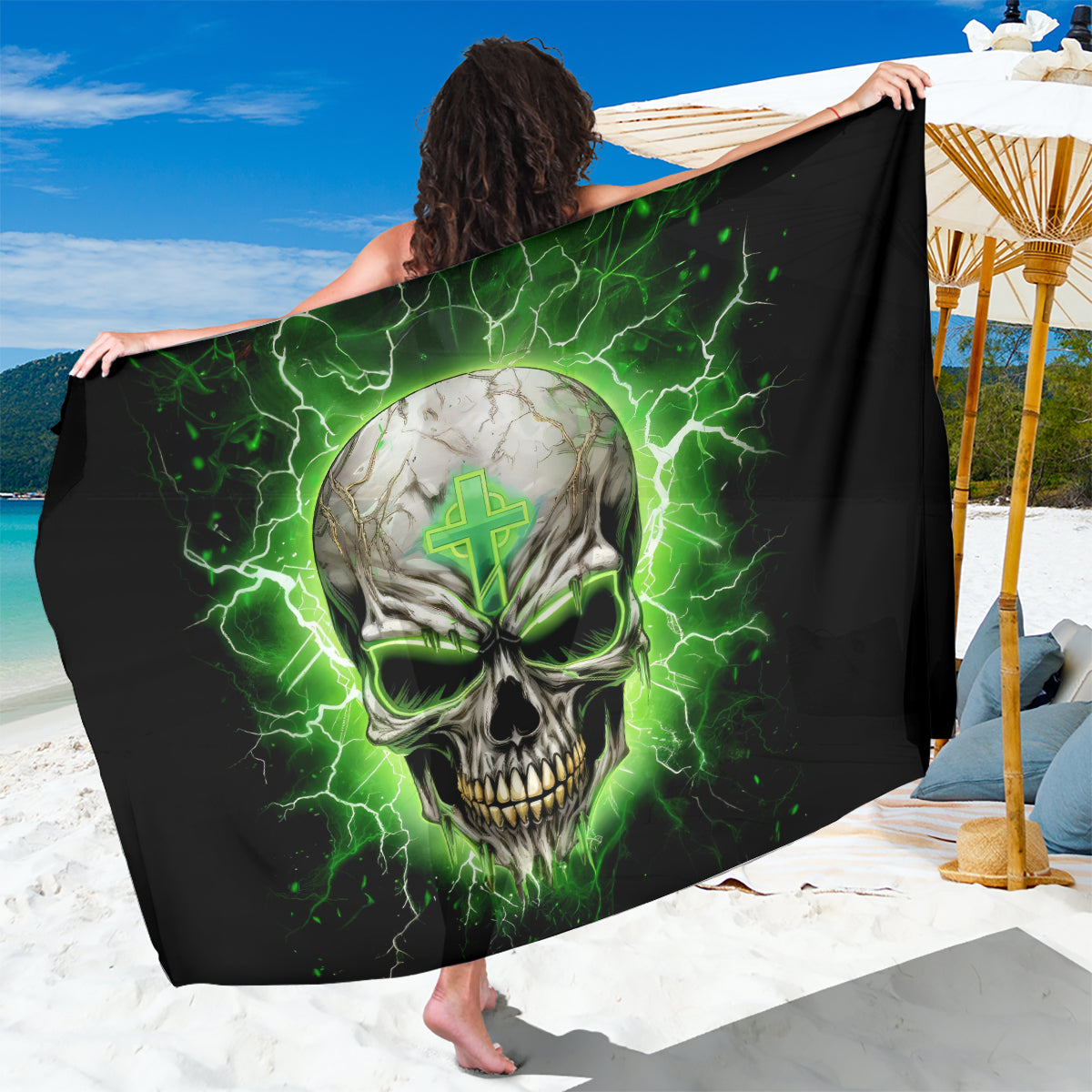 Thunder Skull Sarong I'm Not Anti-Social I Must Not User Friendly - Wonder Print Shop