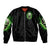 Thunder Skull Sleeve Zip Bomber Jacket I'm Not Anti-Social I Must Not User Friendly