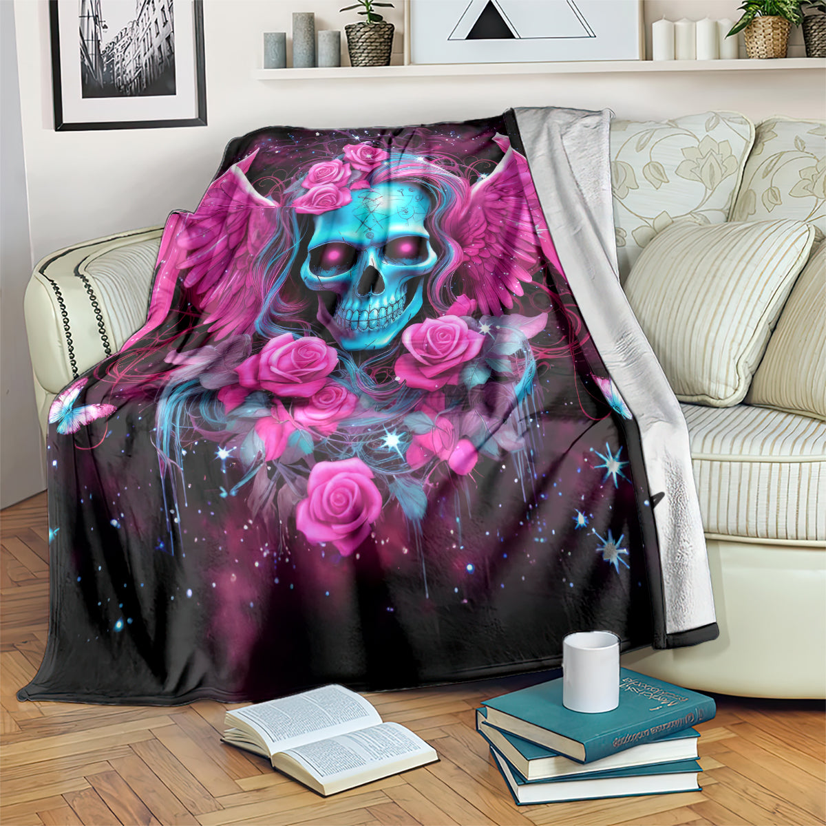 Skull Lady Blanket In My Next Life I Want To Be The Karma Fairy