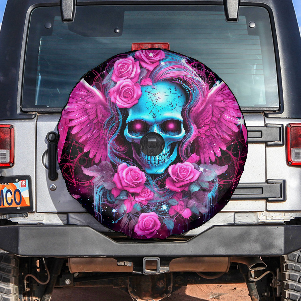 Skull Lady Spare Tire Cover In My Next Life I Want To Be The Karma Fairy - Wonder Print Shop