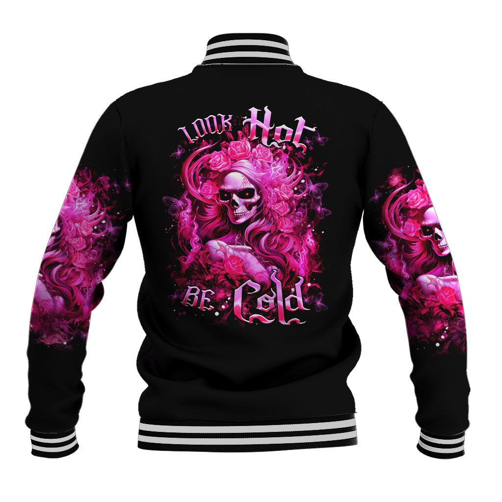 Skull Lady Baseball Jacket Look Hot Be Cold - Wonder Print Shop