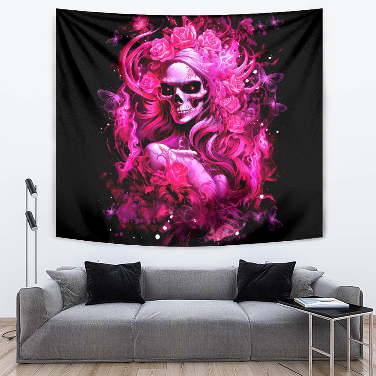 Skull Lady Tapestry Look Hot Be Cold